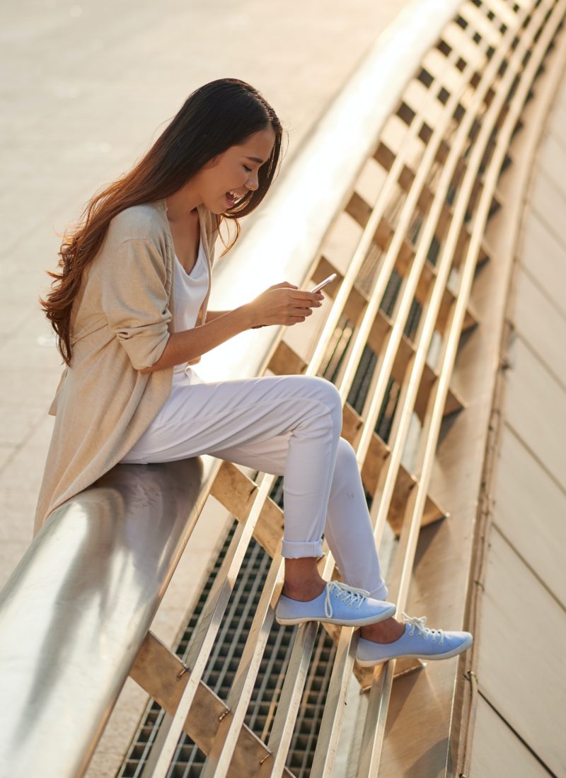 Girl with smartphone Girl with smartphone