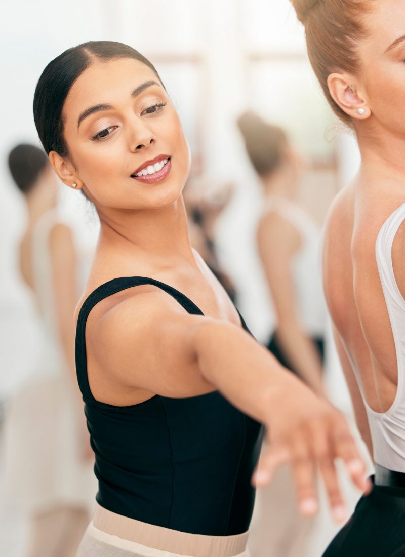 Women, ballet or dance training in studio for theater, stage or dancing theatre performance. Smile, Women, ballet or dance training in studio for theater, stage or dancing theatre performance. Smile,